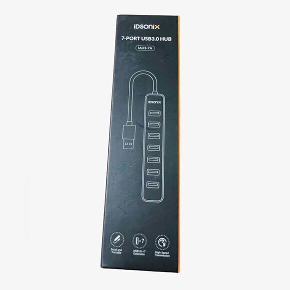 7 Ports USB Splitter Portable USB Hub for Laptop, iMac, Surface Pro, XPS, Camera - Picture 7 of 8